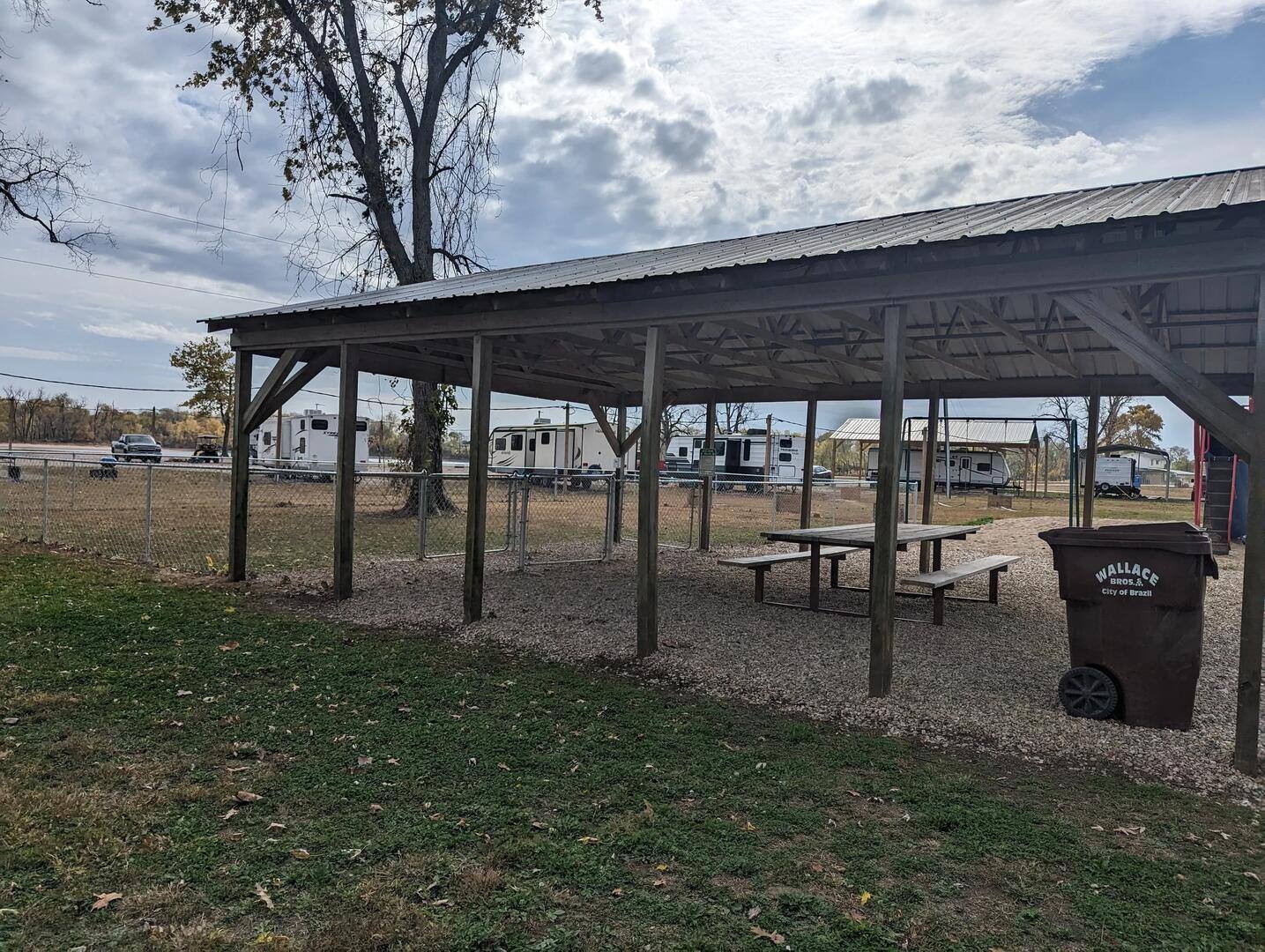 Off-leash dog park at Lazy L Lake Campground